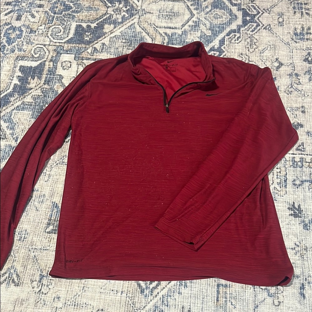 Nike red Quarter-Zip Pullover